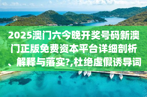 2025澳门六今晚开奖号码新澳门正版免费资本平台详细剖析、解释与落实?,杜绝虚假诱导词